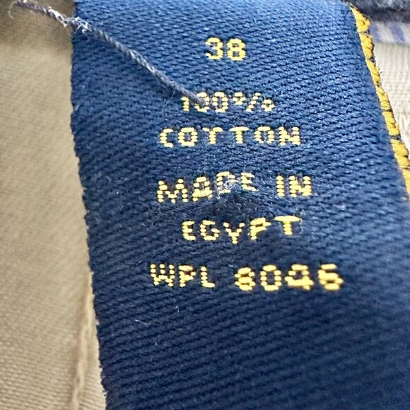 Club Room Shorts Mens Size 38 Light Khaki Cotton Flat Front - Picture 4 of 6